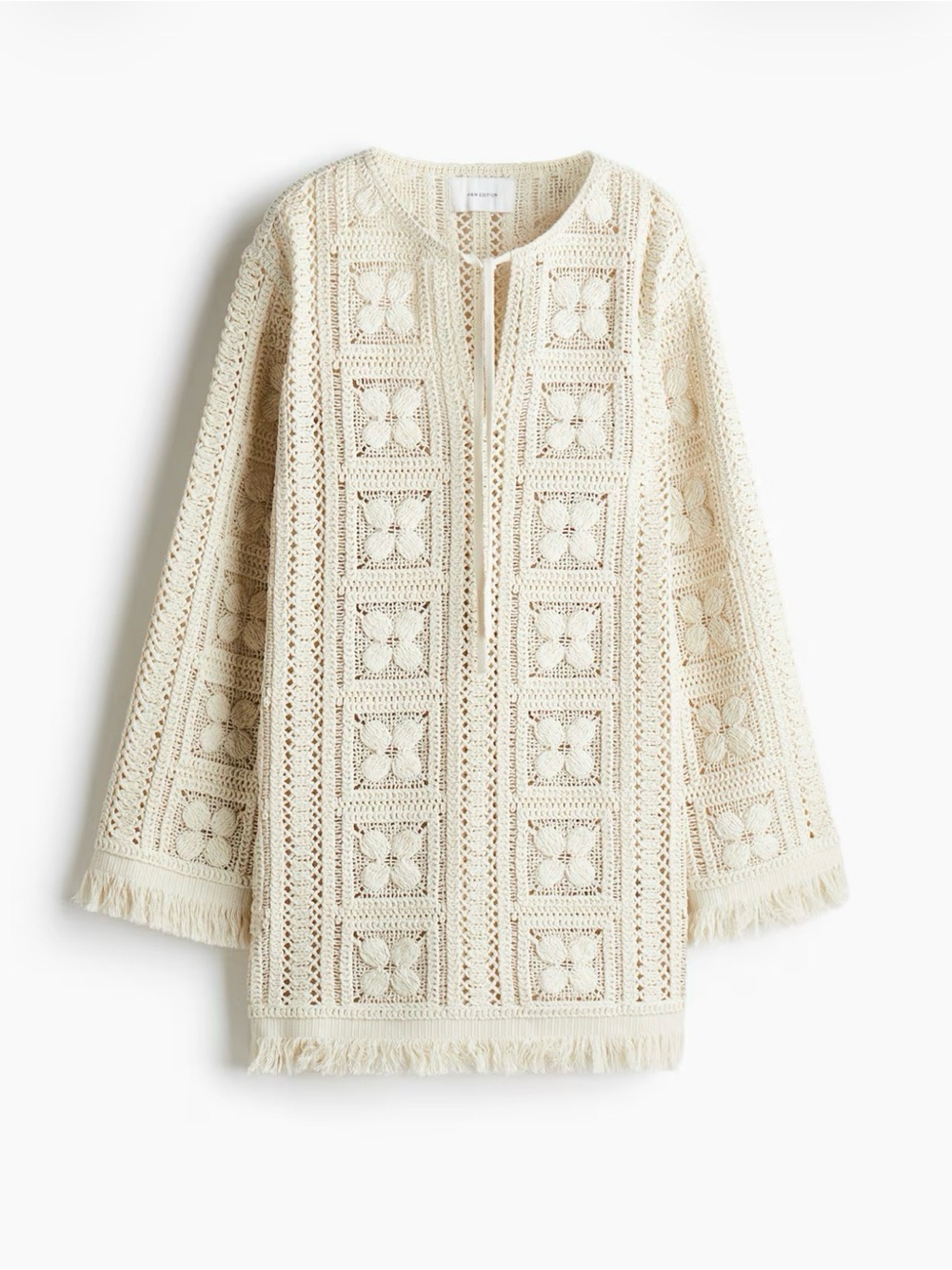 H&M Limited Edition Crochet-look Fringe Tunic Dress